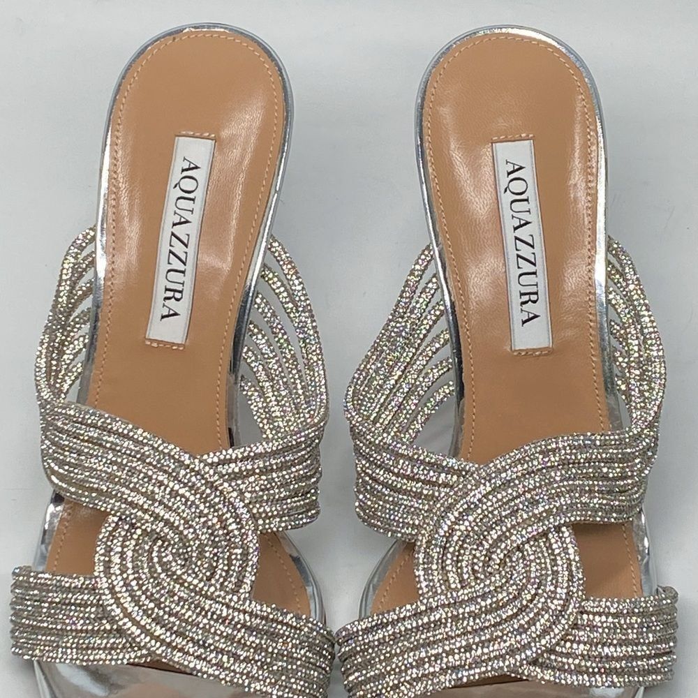 Aquazzura Gatsby Embellished Mules size 38 - Picture 5 of 16